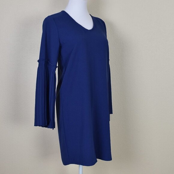 Tahari Pleated Bell Sleeve Dress NEW - Picture 7 of 8